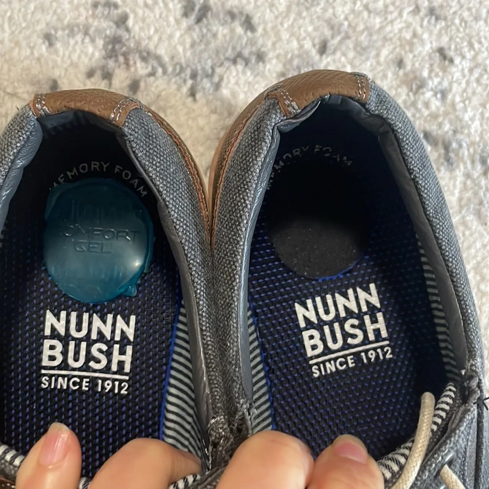Nunn Bush Men's Barklay Plain Toe Oxford Grey size 8M like new._7